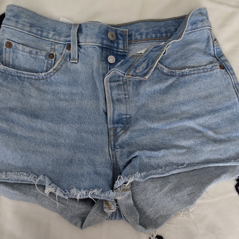 Levi's Button Fly Jean Shorts High-Waisted Cut-Off